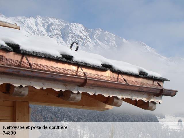 Nettoyage et pose de gouttière 74800