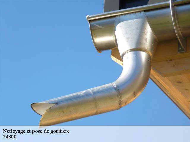 Nettoyage et pose de gouttière 74800